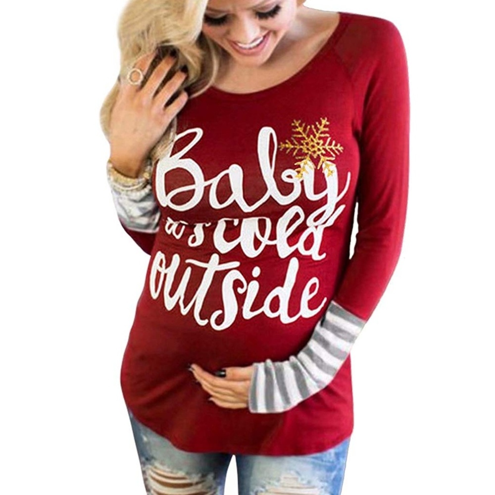 Baby It's Cold Outside Maternity Long Sleeve